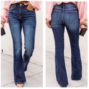 KanCan Mid Rise Dark Wash Flare Jeans Stretch Denim NWT Size 30